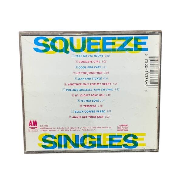 Vintage 1995 Squeeze Singles 45's and Under Audio Music CD VG Condition - Picture 3 of 3